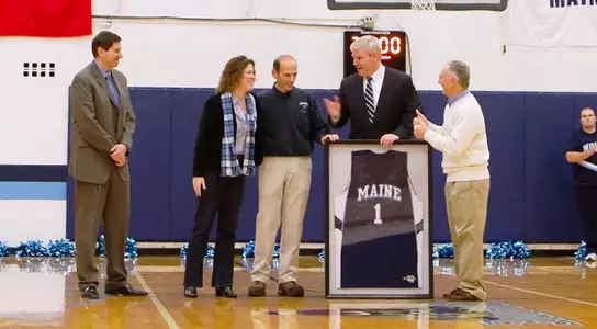 Terrance Mitchell Leads Men's Basketball to 74-54 Win Over Norfolk State; Governor Baldacci Honored Before Game Image