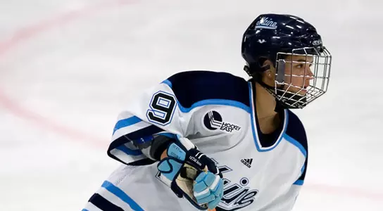 Student Line Invited Inside Alfond Arena for Women's Ice Hockey Game Image