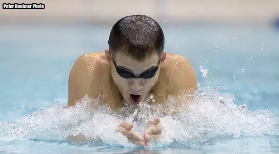 Swim and Dive Set Three School-Records on Day One of America East Championships Image