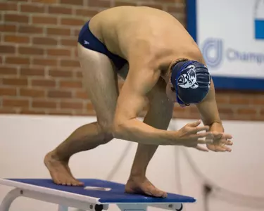 Men's Swimming Downs Rhode Island 146-129 Image