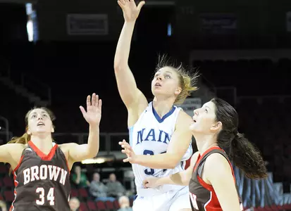 Wood Tallies 25 Points to Lift Maine over Brown, 58-53 Image