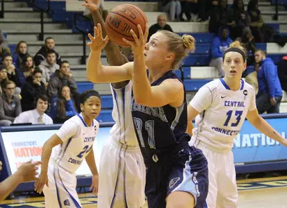 Strong Second Half Effort Propels Women's Hoops Past Central Conn. St. Image