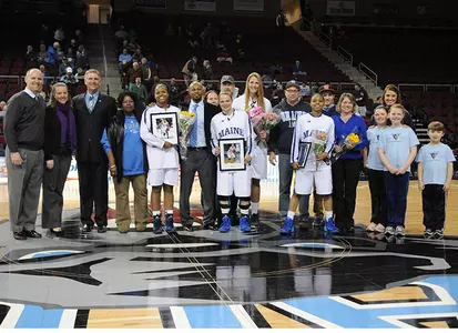 Women's Basketball Triumphs over UMass Lowell on Senior Night, 84-65 Image