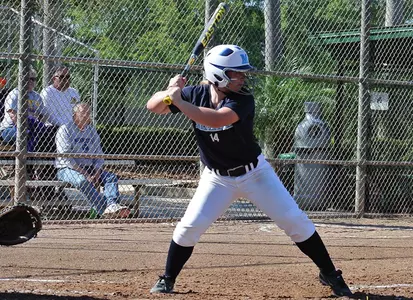 Softball Splits League Opening Doubleheader at Hartford Image