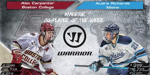 Richards Named Hockey East Warrior Co-Player of the Week, Nicole Arnold named a Top Performer Image