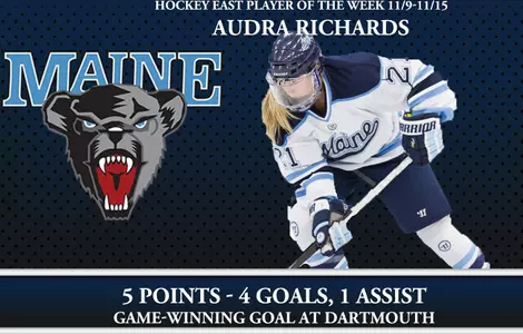 Richards Honored as Hockey East Player Of The Week Image