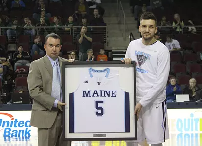 Maine Drops Close Game to Hartford on Senior Night Image