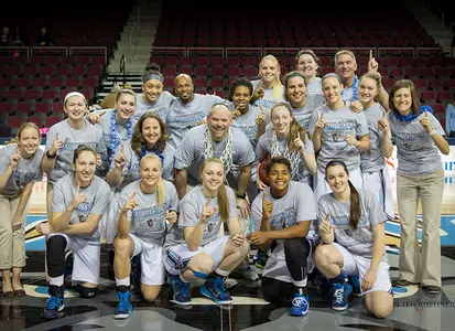 Women's Basketball Clinches America East Regular Season Title with Victory over UMBC Image