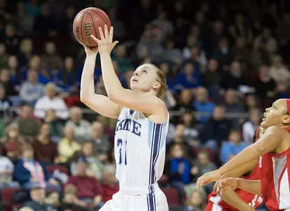 Wood Reaches 1,000 Point Plateau in 63-45 Win over Hartford Image