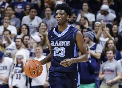Men's Basketball Takes Down Defending America East Champion UAlbany, 81-79 Image