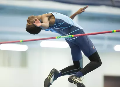 Men's Indoor Track and Field Places First Against Holy Cross, 96-73 Image