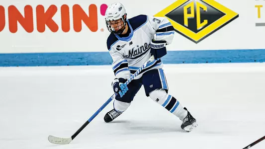 Luke Antonacci handles the puck.