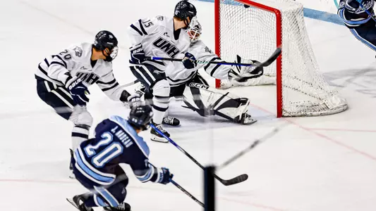 Josh Nadeau scores a goal against UNH.