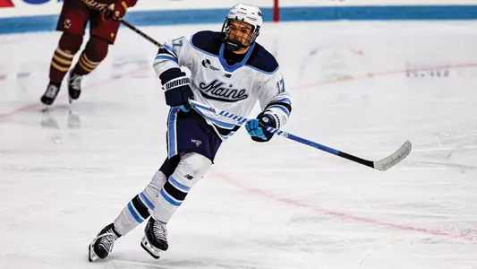 Felix Trudeau skates through the offensive zone.