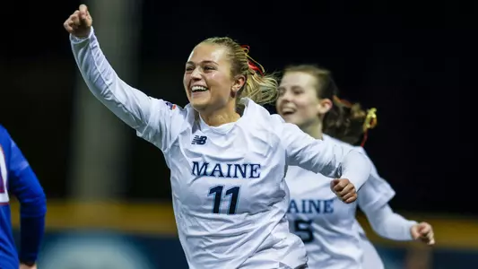 Kayla Kraemer celebrates a goal.