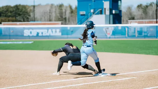 Krista Francia runs to first base.