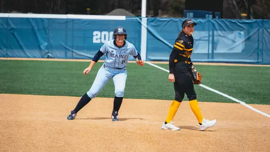 Cat Fallon runs the bases.