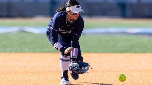 Krista Francia fields a ball
