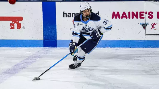 Bodie Nobes carries the puck.