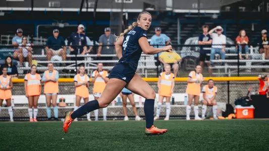 Meghan Bernetti runs up the field.