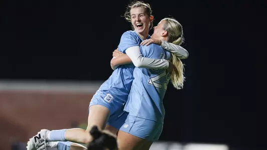 Luise Reinwald celebrates a goal.