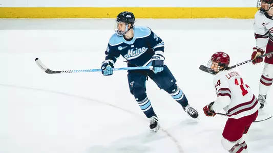 Oskar Komarov in action against UMass.