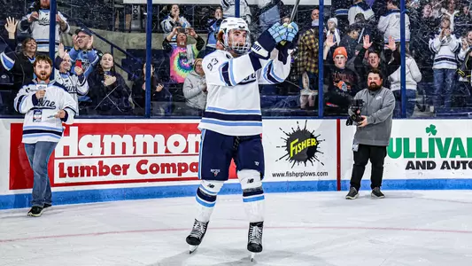 Justin Poirier salutes the crowd.