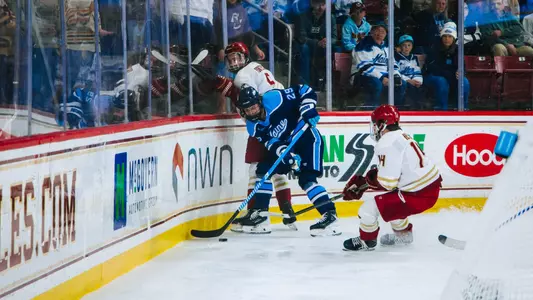 Thomas Pichette battles on the boards at BC.