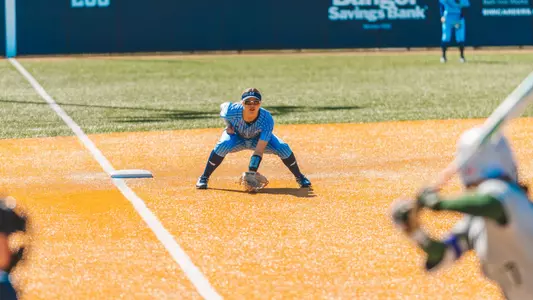 Neve Adams gets ready to field the ball.