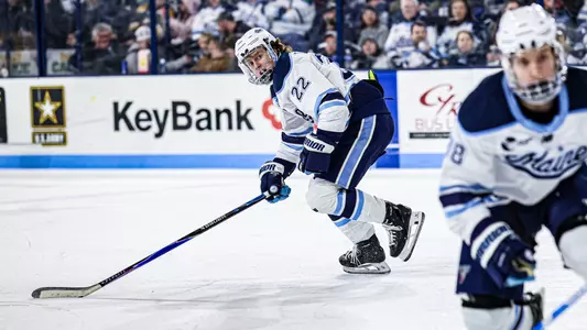 Will Gerrior skates up the ice to the offensive zone.