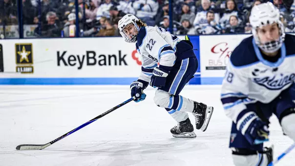 Will Gerrior skates up the ice to the offensive zone.