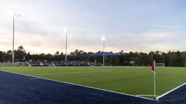 Full field, full stands wide shot of New Balance Soccer Complex.
