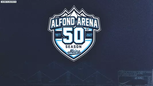 Alfond Arena 50th anniversary logo