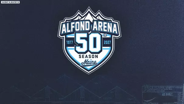 Alfond Arena 50th anniversary logo