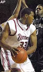 Kitwana Rhymer scored 10 points as the Minutemen snapped a six-game streak against Boston.