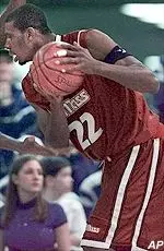 Chris Kirkland looks to drive to the basket in first half action against Rhode Island Tuesday night.