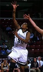 Junior Nekole Smith led all Minutewomen scorers with 11 points in the victory over Clemson.