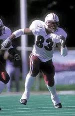 Valdamar Brower was one of three football players to earn first team All-Atlantic 10 honors.