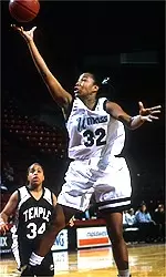 Amber Sneed pulled tied her career best by pulling down 11 rebounds leading the Minutewomen to a conference victory over Duquesne