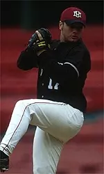 Junior righty Jesse Santos pitched nine shutout innings allowing three hits and striking out six to earn the win over Vermont to improve to 4-3 on the season.