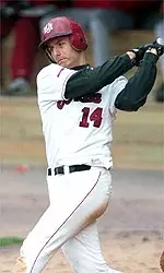 Senior Nick Gorneault had three RBI in the doubleheader with Duquesne.
