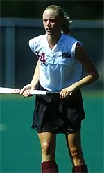 Anke Bruemmer scored a goal against Harvard.