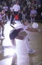 Jitka Stehnova collected 19 digs in Saturday's loss to Dayton.