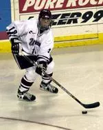 Sophomore Thomas P?ck scored the game-winning goal 1:20 into overtime to lift the Minutemen to the 4-3 victory over Northeastern.