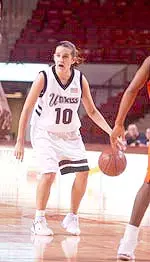 Freshman Katie Nelson had 12 points and six assists in the overtime victory.