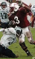 R.J. Cobbs received the Coca-Cola Gold Helmet, as the Division I Player of the Week in New England.