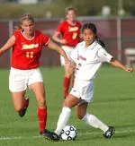 Senior Martha Conover scored a goal in her final UMass game Sunday afternoon, but the Minutewomen fell to Richmond, 7-3.