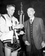 Doug Grutchfield (left) led the Minutemen in scoring in the 1959-1960 and 1960-1961 seasons. He was UMass' second player in history to reach 1,000 points.