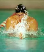 Justin Houck was a member of UMass' second place 200-yard medley relay team on Saturday.