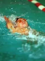 Rob Bellamy finished third in the 100-yard freestyle on Sunday.